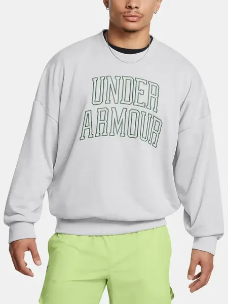 Pánská mikina Under Armour UA Icon HWT Terry OS Crew-GRY - Pánské