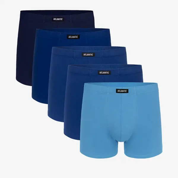 Pánské boxerky ATLANTIC 5Pack - odstíny modré