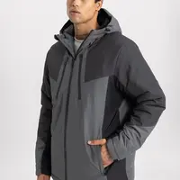 DEFACTO Fit Water Repellent Jacket Windproof Slim Fit Slim Cut Hooded Zippered Pocket