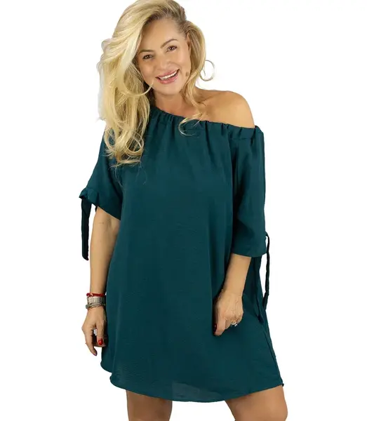 Pri HISPANKA tunic uncovered shoulders mini dress MARIOLA