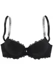 LASCANA Podprsenka  čierna / priehľadná