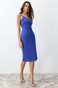 Trendyol Saxe-fitting Window/Cut Out Detailed Knitted Elegant Evening Dress