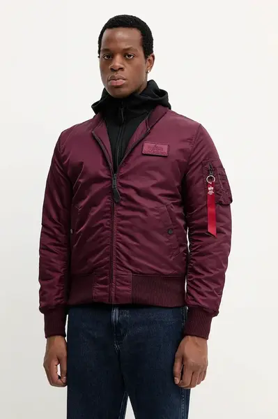 Bunda Alpha Industries bordová farba, zimná, 183110.608