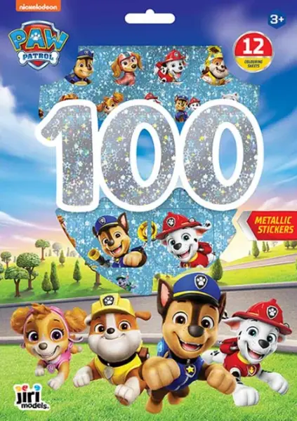 100 metalických samolepek s omalovánkovými listy Tlapková patrola