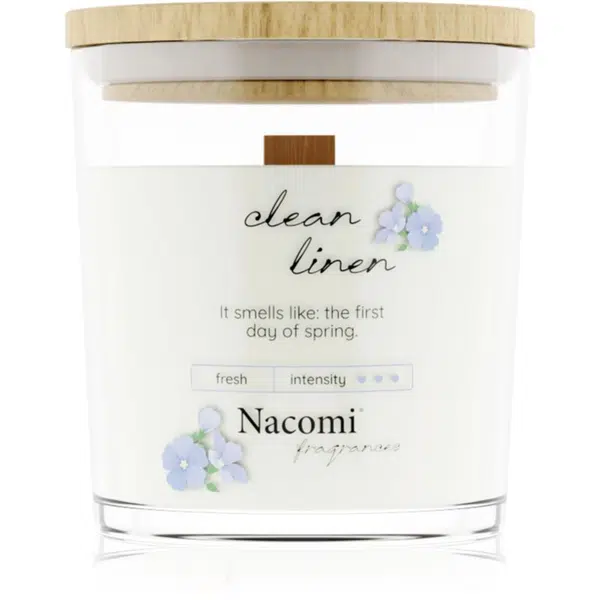 Nacomi Soy Candle Home Fragrances vonná sviečka s dreveným knotom 140 g