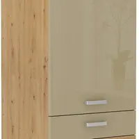 Vysoká skříňka pro vestavnou lednici Artisan 60 LO-210 2F Barva korpusu: Dub artisan, Barva dvířek: Cappucino lesk