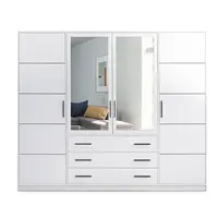 Šatní skříň Bali D 240 cm - Bílá Barva korpusu: Bílá