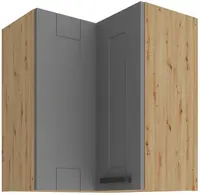Horní rohová skříňka Luna 60x60 GN-72 2F (90°) Barva korpusu: Dub artisan, Barva dvířek: Dust Grey