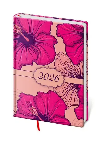 Týdenní diář 2026 A5 Vario Lyra Hibiscus