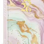 18měsíční diář Petito Růžový mramor 2025/2026