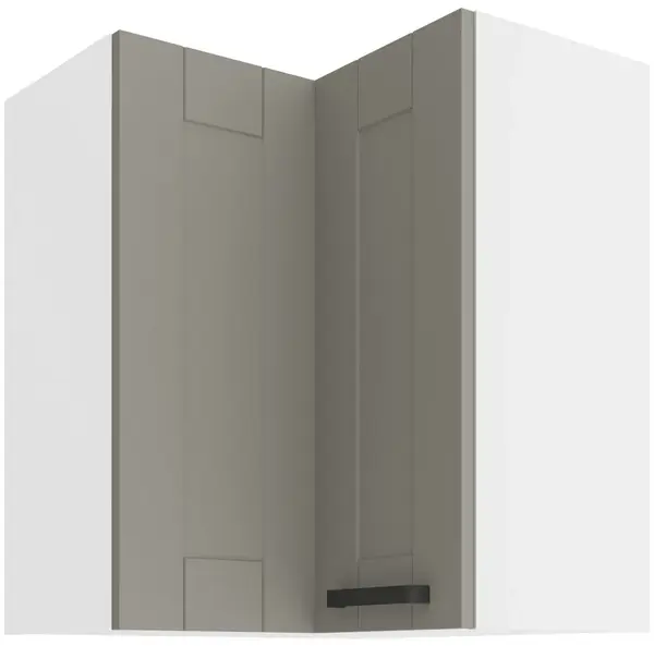 Horní rohová skříňka Luna 60x60 GN-72 2F (90°) Barva korpusu: Bílá, Barva dvířek: Clay Grey