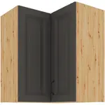 Horní rohová skříňka Stilo 60x60 GN-72 2F (90°) Barva korpusu: Dub artisan, Barva dvířek: Grafit