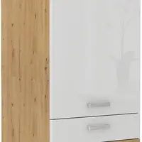 Vysoká skříňka pro vestavnou lednici Artisan 60 LO-210 2F Barva korpusu: Dub artisan, Barva dvířek: Bílý lesk