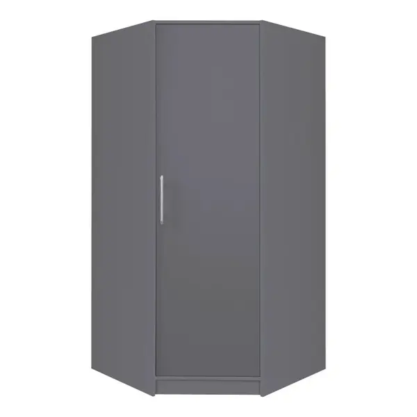Rohová šatní skříň Smart SR4 Dveře: Antracit