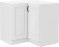 Spodní rohová skříňka Stilo 90x90 DN 2F BB Barva korpusu: Bílá, Barva dvířek: Bílá