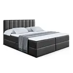 ALTDECOR KONTINENTÁLNÍ POSTEL s matrací H3 - OTTA - 200x200 cm Černá