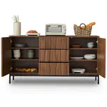Modenvie SIDEBOARD 150/40/80 cm z MDF a nábytkové desky tmavě hnědé