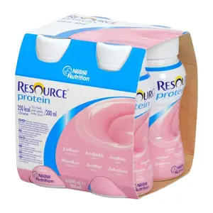 RESOURCE Protein jahodový 4x200 ml