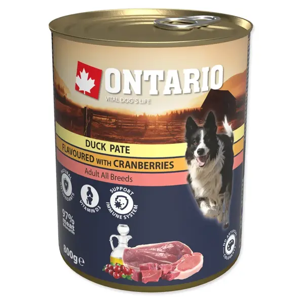 ONTARIO Konzerva kachní paté s brusinkami 800 g