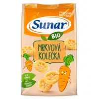 SUNAR Dětské křupky mrkvová kolečka BIO 45 g