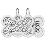WAUDOG Identifikační známka QR kost Geometry 1 kus