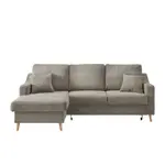 P & B ROHOVÁ SEDAČKA, textil, šedavě hnědá