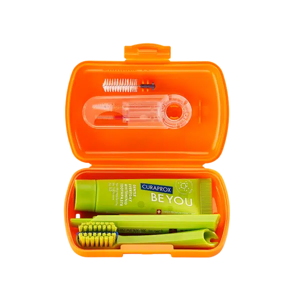 CURAPROX Travel set ORTHO oranžový 1 kus