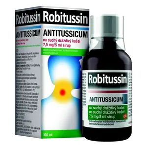 ROBITUSSIN Antitussicum sirup na suchý a dráždivý kašel 100 ml 7.5mg/5ml