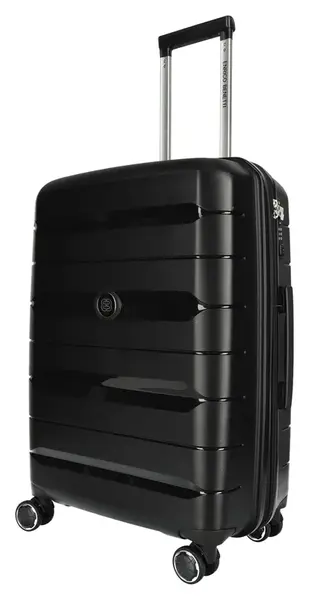 Střední skořepinový kufr na kolečkách Enrico Benetti Montréal M Black