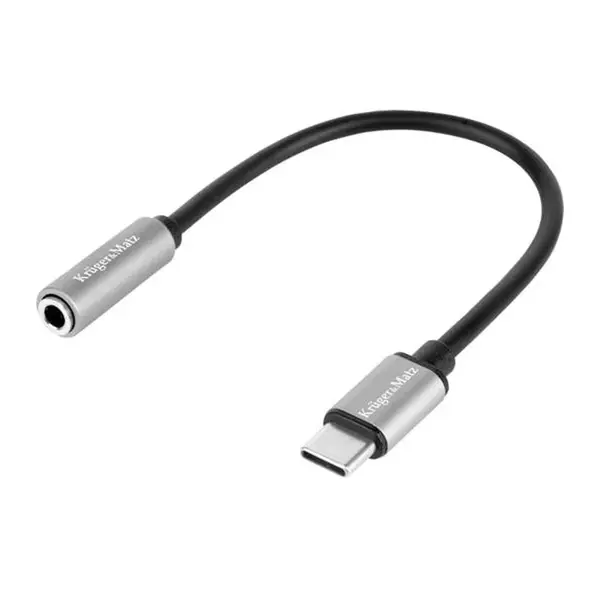 Adaptér KRUGER & MATZ KM1245 USB-C/JACK 3,5mm (pro poslech hudby)