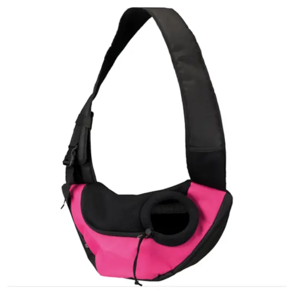 TRIXIE Sling taška na psa do 5 kg přes rameno růžovo/černá 50x25x18 cm