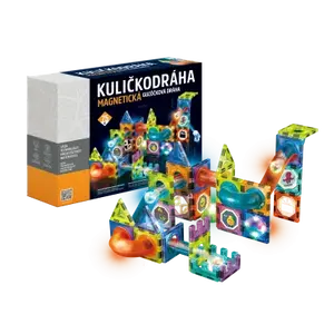 Kuličkodráha magnetická se světlem 75ks