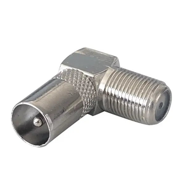 Redukce F zdířka/ TV konektor úhlová