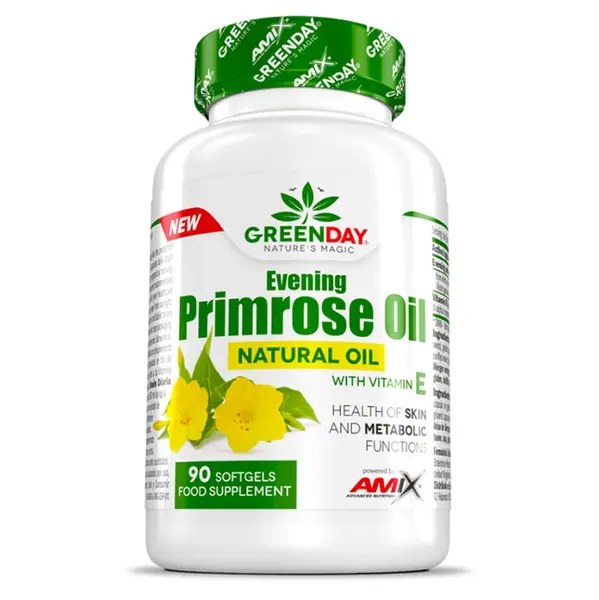 AMIX Greenday Pupalkový olej s vitamínem E 90 kapslí