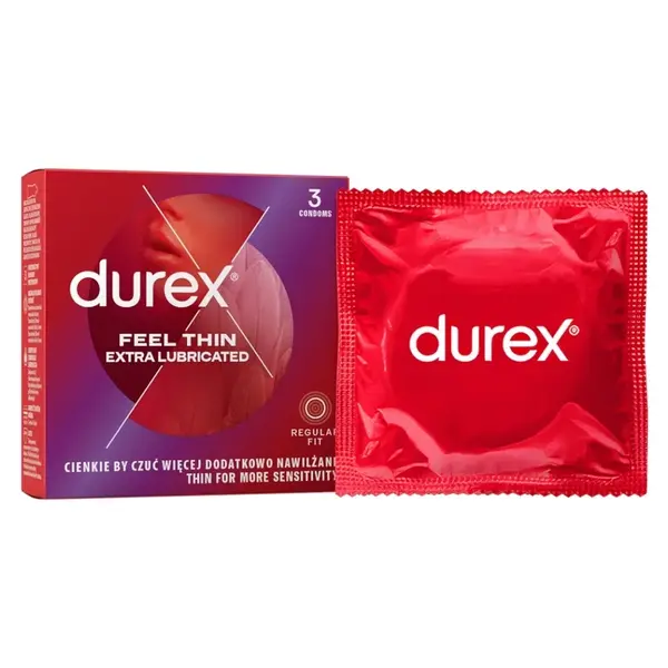 DUREX Feel Thin Extra Lubricated 3 ks