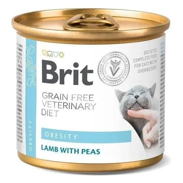 BRIT Veterinary diet grain free obesity pro kočky 200 g