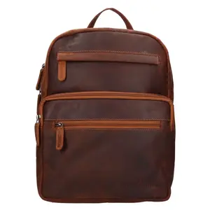 Vintage dámsky kožený batoh Greenwood Beate - hnedá