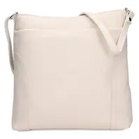 Dámská kožená crossbody kabelka Italia Emma - béžová