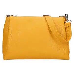 Dámska kožená crossbody kabelka Italia Tamara - horčicová