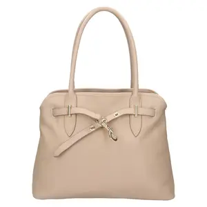 Dámská kožená kabelka Italia Sára - béžová