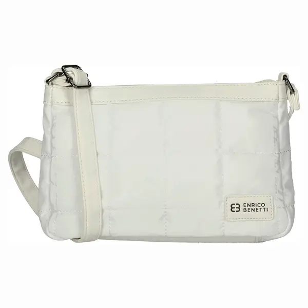 Elegantná prešívaná dámska crossbody kabelka Enrico Benetti Beátes - biela