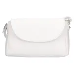 Dámska kožená crossbody kabelka Italia Mirabel - biela