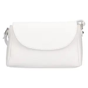Dámska kožená crossbody kabelka Italia Mirabel - biela