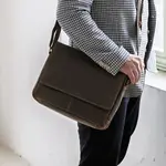 Pánská kožená taška přes rameno Greenwood Agust - tmavě hnědá