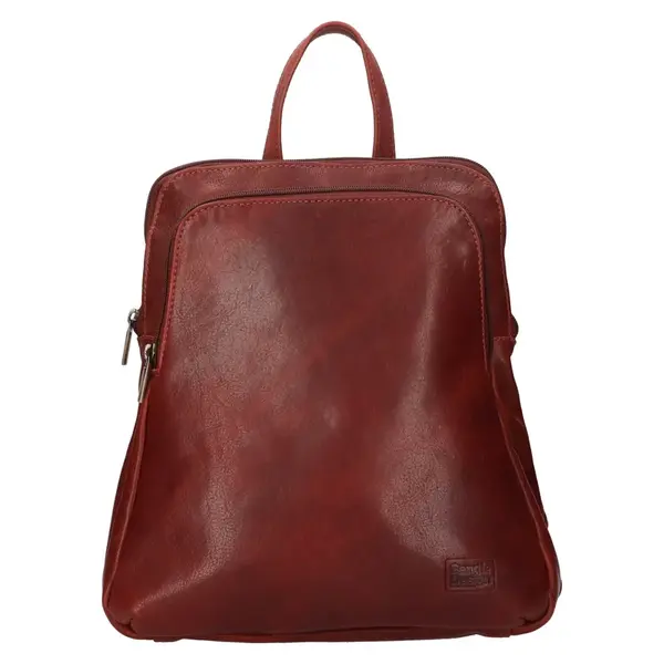 Kožený dámský batoh SendiDesign Tinna - koňak