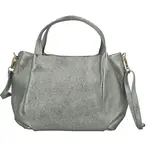 Dámska kožená kabelka do ruky strieborná - Delami Vera Pelle Marillyn