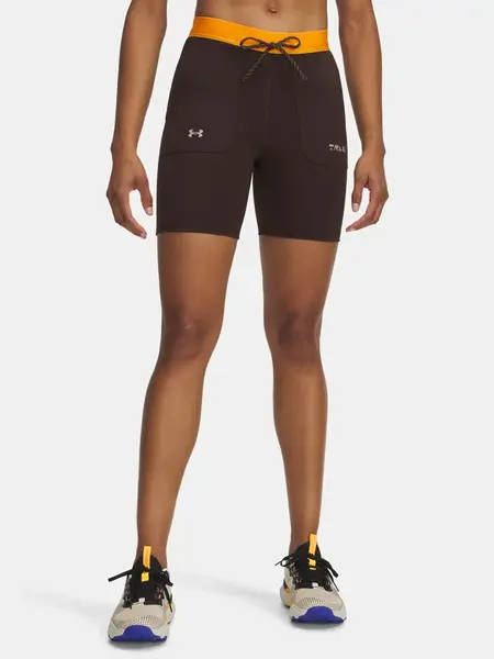 Dámské kraťasy Under Armour UA Trail Run Fitted Short-BRN - Dámské