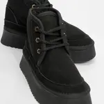 LuviShoes Ovela Women's Black Thick Sole Laced Sports Boots