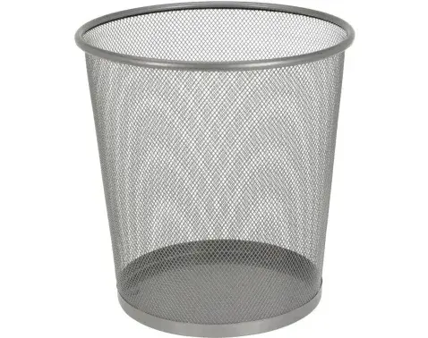 Odpadkový kôš na papier 28 cm, strieborný kov%