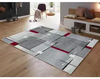 Koberec Thales 120x160 cm, šedo-červený%